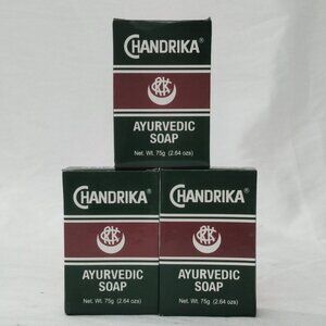 3-PACK Chandrika Bar Soaps Ayurvedic 75 Grams Made in India